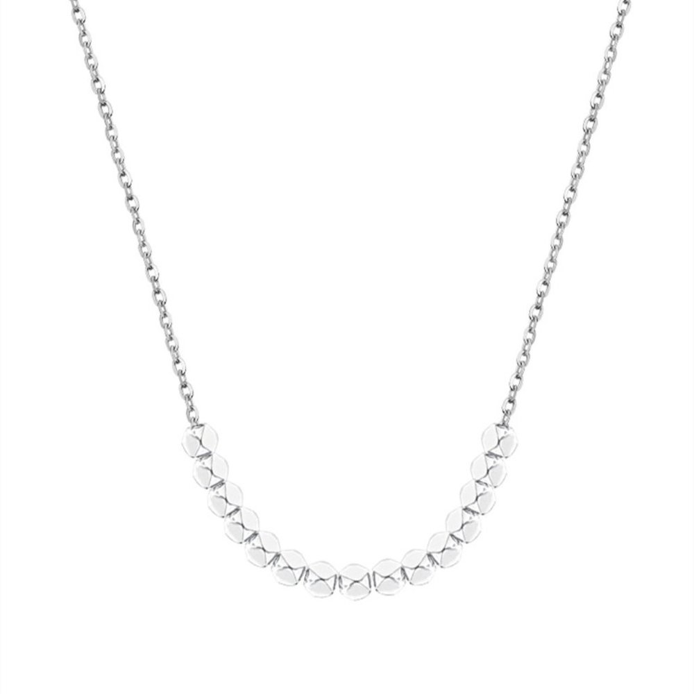 square geometric necklace